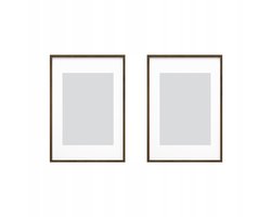 2x Houten Fotolijst Walnoot 70x100 cm - Stijlvolle Wanddecoratie