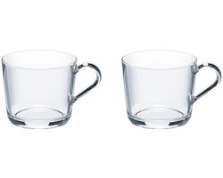 2x IKEA 365+ Glazen Mok 36 cl - Transparant & Functioneel