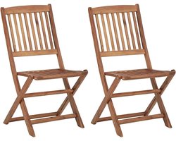 2x Klapstoelen Tuin Tuinstoelen Massief Acaciahout Weerbestendig