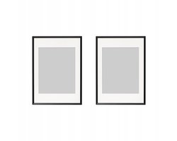 2x KNOPPANG Fotolijst Zwart 50x70 cm