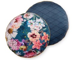 2x Leuke Gevulde Sierkussen Met Een Trendy Print  | 55 Cm Diameter | Dubbelzijdig | Hoogwaardig Kwaliteit