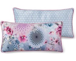 2x Leuke Gevulde Sierkussen Met Een Trendy Print Blauw | 30x60 | Dubbelzijdig | Hoogwaardig Kwaliteit