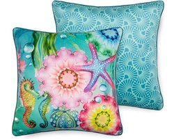 2x Leuke Gevulde Sierkussen Met Een Trendy Print Multi | 50x50 | Dubbelzijdig | Hoogwaardig Kwaliteit