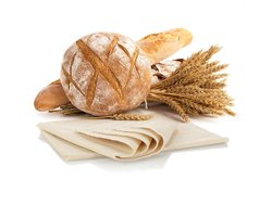 2x Linnen doek voor het bakken van brood - Deegdoek gemaakt van 100% natuurlijk linnen - Bakkerslinnen voor het bereiden van deeg en het bakken (45x36cm - 2 stuks)