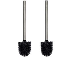 2x Lumors Toiletborstel - Met schroefkop - Wc Borstel- Universele RVS Toiletborstel | WC-borstel | WC | Toilet | Borstel | Borstels | Toiletborstels-