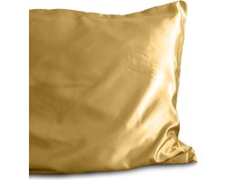 2x Luxe Glans Satijn Kussenslopen Goud | 60x70 | Goed Voor De Haar En Huid | Tegen Acne En Onzuiverheden