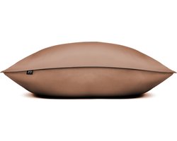 2x luxe katoen/satijn kussenslopen donker roze - 80x80 - subtiel glazend - stijlvolle uitstraling - heerlijk zacht en comfortabel - hoogwaardige kwaliteit - perfecte pasvorm