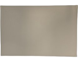 2x Monaco Placemat Cream - lederlook - Beige - rechthoek - 45x30cm - Kunstleder