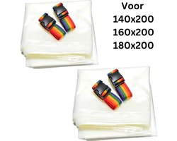 2x Multifunctioneel XXL Vacuüm Opbergzak - Vacuümzak voor EXTRA dikke Matrassen - Dekbedden - Matras - Kleding - Large - Groot - eenvoudige opslag, verhuisverpakking 140x200, 160x200, 180x200