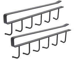 2x Ophanghaken voor Kast – Keuken Organizer Zonder Boren – Ideaal voor Mokken, Glazen, Keukengerei & Accessoires
