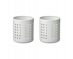 2x ORDNING Bestekhouder - Wit, 13.5 cm - Roestvrij Staal