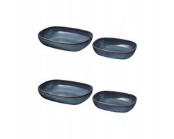 2x Ovenschaal Blauw Steen, Ovenbestendig, Vaatwasserbestendig