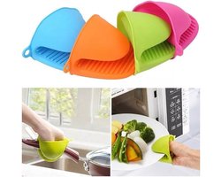 2x Pannenlap - Siliconen - Klein - Set van 2 stuks - Blauw - Koken & Bakken - Warmtebestendig - Hittebestendig - Ovenwanten - Ovenhandschoenen - Kleine - Keuken - BBQ