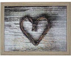 2x Schootkussen/laptray hart print 43 x 33 cm - Schoottafel - Dienblad voor op schoot