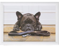 2x Schootkussens/laptrays schattige Franse bulldog honden print 43 x 33 cm - Schoottafels - Dienbladen voor op schoot