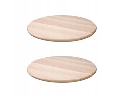 2x SNUDDA Draaibare Serveerschaal - Massief Hout 39 cm