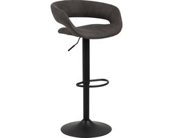 2x Sohome Barkruk Larell (zithoogte 59-80cm) - Antraciet