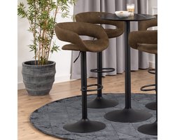 2x Sohome Barkruk Larell (zithoogte 59-80cm) - Bruin