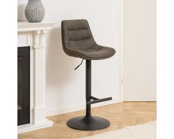2x Sohome Barkruk Mathaniel - Antraciet (zithoogte 65-86cm)