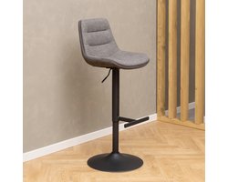 2x Sohome Barkruk Mathaniel (zithoogte 65-86cm), Tweekleurig Bruin / grijs