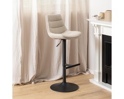 2x Sohome Draaibare Barkruk Mathaniel - Beige (zithoogte 65-86cm)