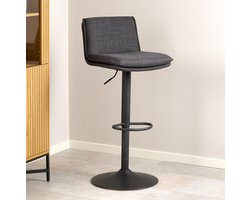 2x Sohome Draaibare Barkruk Mikaila - Donkergrijs (zithoogte 68-89cm)