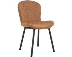 2x Sohome Eetkamerstoel Anique Geweven stof - Terracotta