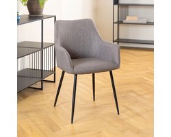 2x Sohome Eetkamerstoel Kaysha - Grijs/Bruin