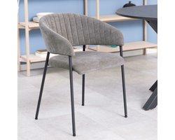 2x Sohome Eetkamerstoel Solomon - Donkergrijs