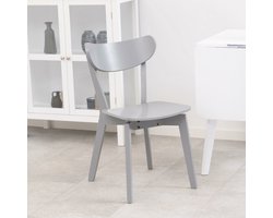 2x Sohome Houten Eetkamerstoel Kennita - Grijs