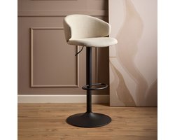 2x Sohome Verstelbare Barkruk Latria - Beige (zithoogte 61-82cm)