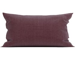 2x Warme Flanel Sierkussenslopen Vintage Bordeaux Rood | 40x80 | Luxe En Hoogwaardig | Heerlijk Zacht | 170 gr/m2 | Beschikbaar In Verschillende Kleuren