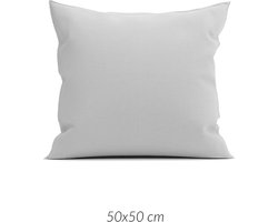 2x Warme Flanel Sierkussenslopen Vintage Grijs | 50x50 | Luxe En Hoogwaardig | Heerlijk Zacht | 170 gr/m2 | Beschikbaar In Verschillende Kleuren