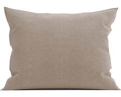2x Warme Flanel Sierkussenslopen Vintage Taupe | 40x80 | Luxe En Hoogwaardig | Heerlijk Zacht | 170 gr/m2 | Beschikbaar In Verschillende Kleuren