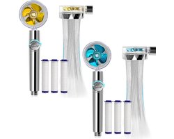 2x Waterbesparende Douchekop met Filter en Stopfunctie - Hogedruk Massage & Kalkverwijdering