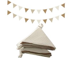 2x Wimpel Banner Set - 4.7 Meter Driehoek Vlaggen Slingers voor Kinderkamer, Feest & Decoratie (Boho Stijl)