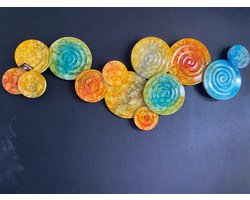 3 D Wand Decoratie van metaal 130x48,5x5 cm