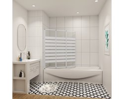 3-delig 130x140 cm badscherm