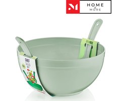 3 Delig Chef Salade Set 5.5 LT - BPA Free - Servies set - Groen - Mint Groen - Sla