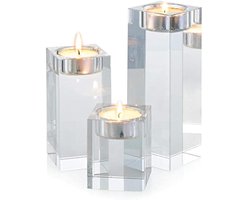 3-delig hoogwaardige kristallen glazen kandelaar kristallen kandelaar voor romantisch avondeten creatieve kandelaar bruiloft huisdecoratie eettafel en bar