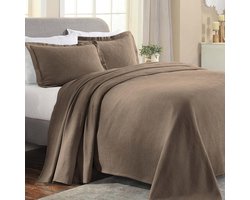 3-delig Katoenen Bedsprei Set met Vintage Bloemenpatroon, Dekbedhoes en 2 Sloopjes voor een Elegante Slaapkamerdecoratie