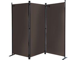 3-Delig Scherm 170 x 165 cm Taupe Katoen Kamerverdeler Tuinscherm Windscherm