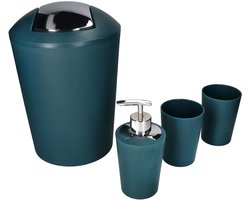 3-delige badkamerset MARTA Zwart: 1 zeepdispenser & 2 bekers – 2x 24201 & 1x 24202
