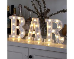 3-delige BAR LED Letterlamp Set – Verlichte BAR Letters op Batterijen – Decoratieve Neon Lamp voor Bar en Feest