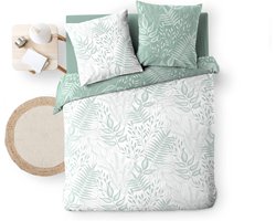 3-delige bedrukte beddengoedset met 57 draden per inch - CASSIA SAGE
