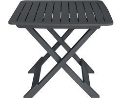 3-delige Bistroset | Tuinset inklapbaar kunststof antraciet