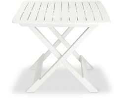 3-delige Bistroset | Tuinset inklapbaar kunststof wit