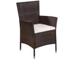 3-delige Bistroset | Tuinset poly rattan bruin