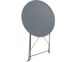 3-delige Bistroset | Tuinset staal grijs