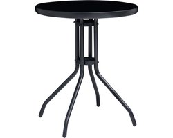 3-delige Bistroset | Tuinset zwart en atracietkleurig